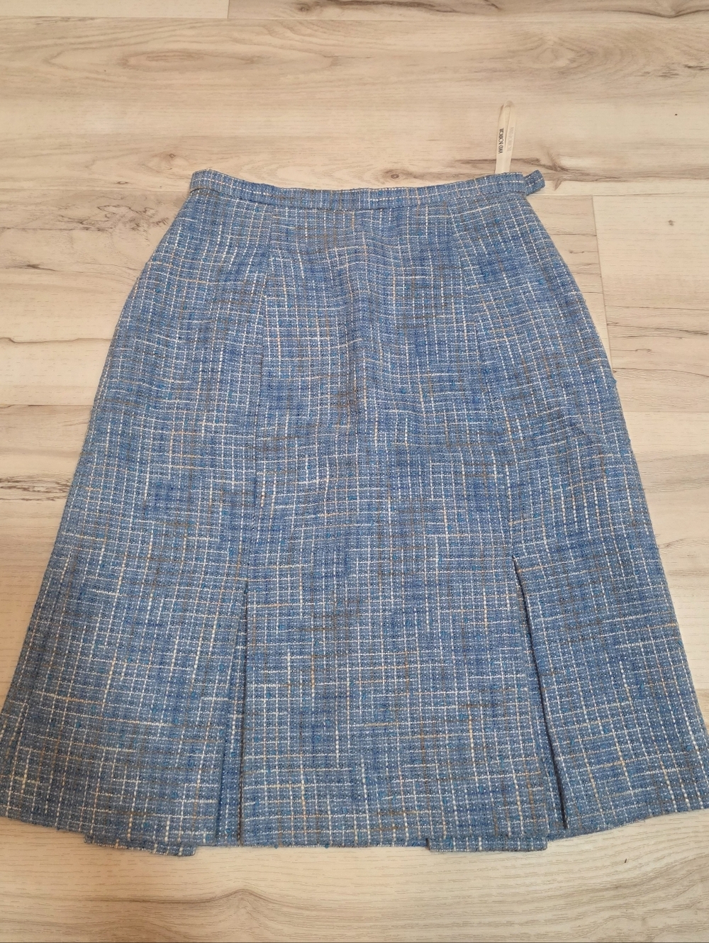 Vintage Vivid Boutique Retro Blue Tweed Skirt W25